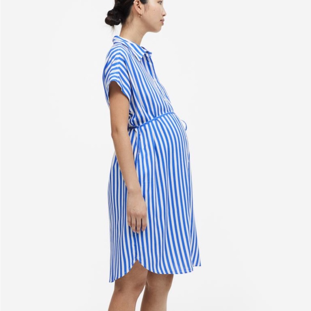 H&M MAMA Tie belt shirt dress - Picture 2 of 7